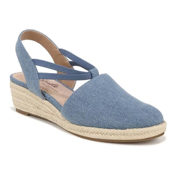 LifeStride Women's Katrina 2 Wedge Espadrilles Blue Denim Size 10M - Picture 2 of 2